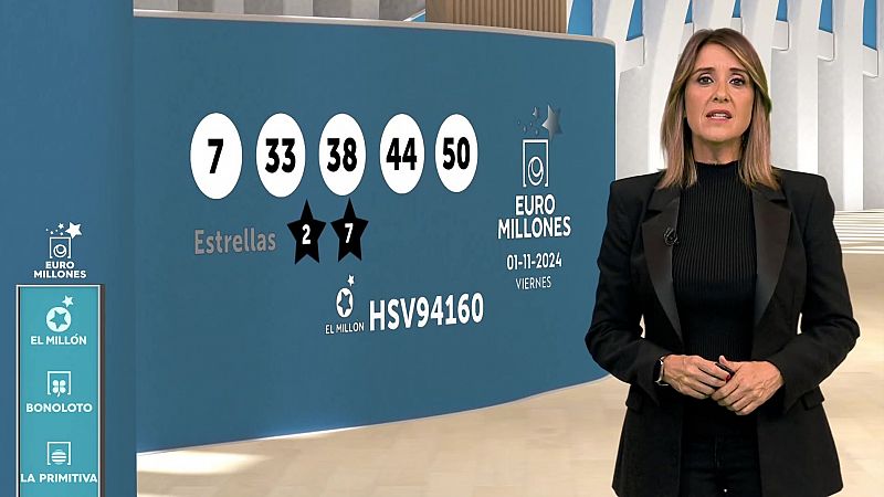 Sorteo de la Bonoloto y Euromillones del 01/11/2024 - ver ahora