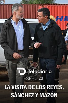 Telediario Fin de Semana - Lanzamiento de barro y gritos en la visita de los reyes, Sánchez y Mazón a Paiporta tras la DANA