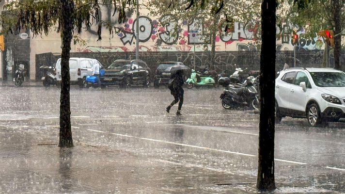 Las lluvias continúan en el litoral catalán y norte de Levante