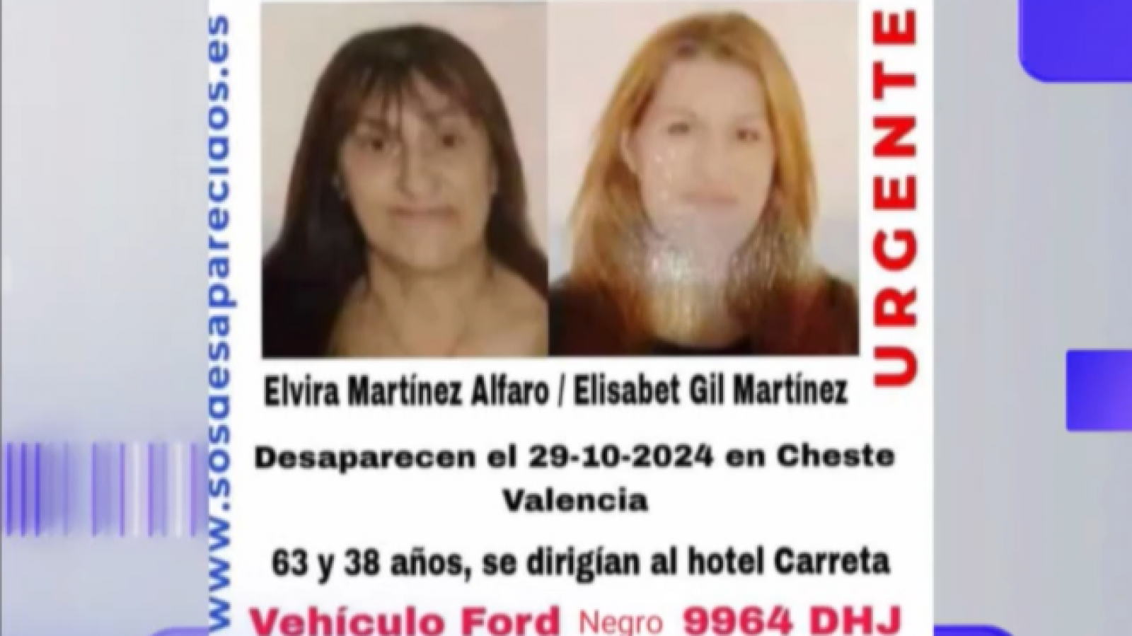 Rosa busca a su hermana y a su sobrina