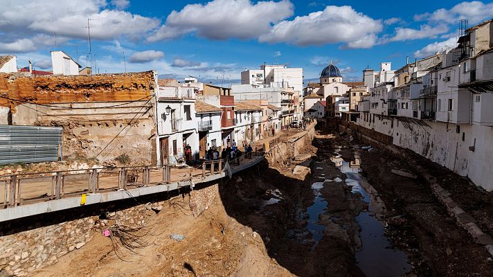 Derrumbe en Chiva del edificio de la Mutua