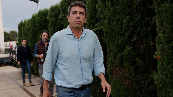 Telediario 1 - Mazón dice que la Confederación Hidrográfica "desactivó la alerta"