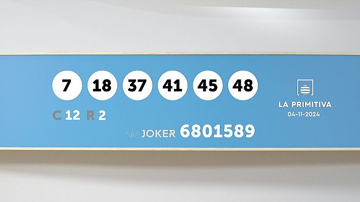 Sorteo de la Lotería Primitiva y Joker del 04/11/2024