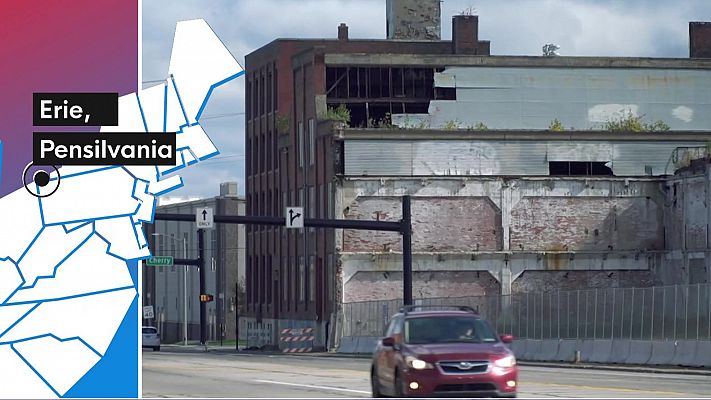 Telediario 1 - Erie, un condado clave en el estado de Pensilvania, donde el voto se pelea casa por casa
