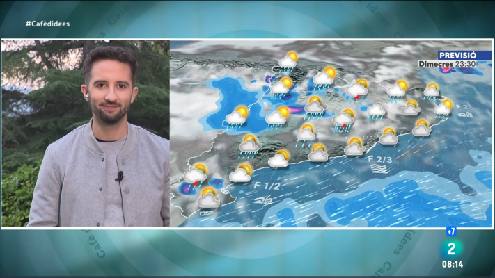 El temps - Dimecres amb nous xàfecs i tempestes a l'interior i Pirineu
