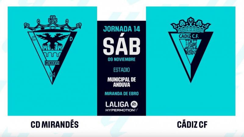 Mirands-Cdiz: resumen del partido de la 14 jornada de Liga | Segunda