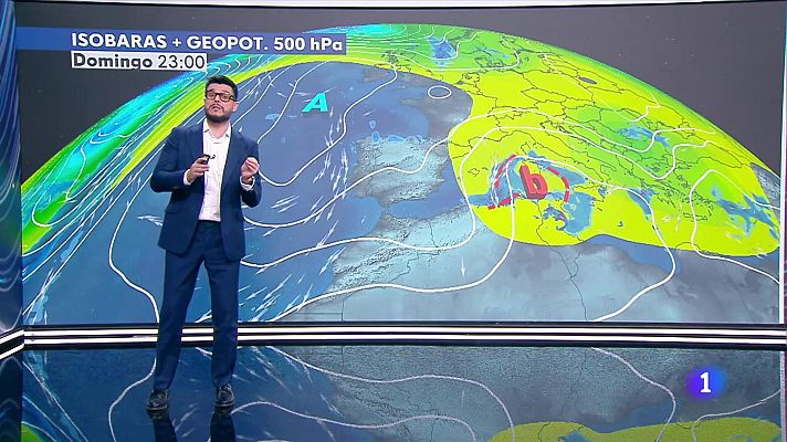 El tiempo - Precipitaciones localmente fuertes en el Cantábrico oriental, Ibérica, Pirineos, este de Cataluña