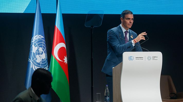 Sánchez recuerda en la COP29 la DANA de Valencia: "El cambio climático mata"