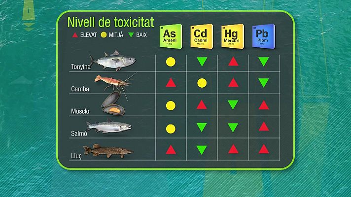 La toxicitat dels peixos i mariscos