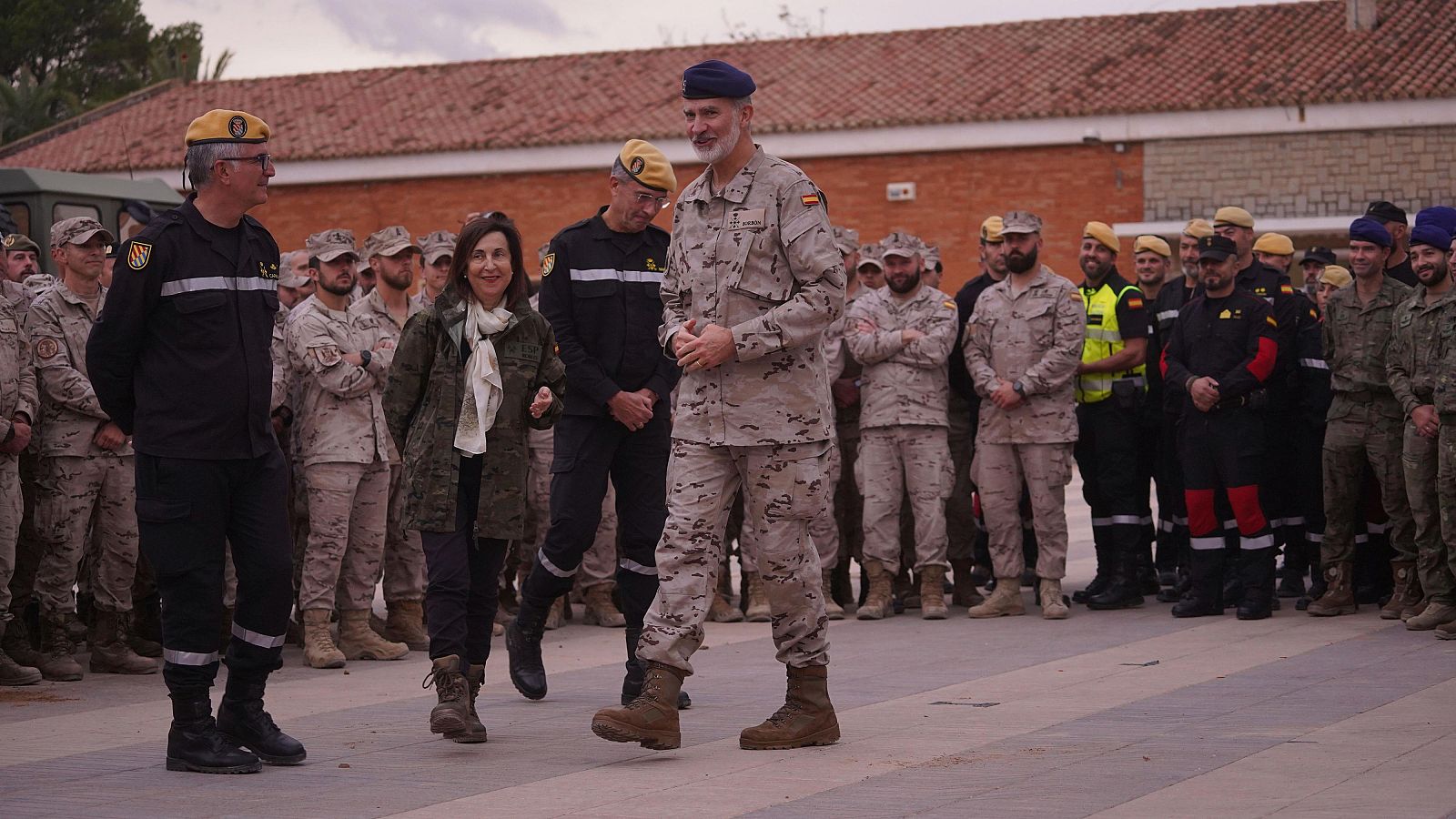 El rey regresa a Valencia para visitar a los militares desplegados en la zona