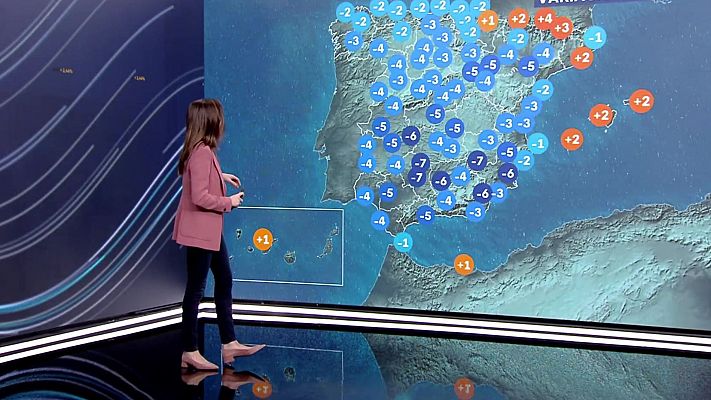 Las temperaturas descienden de forma generalizada, más en el Pirineo y menos en el tercio sur peninsular