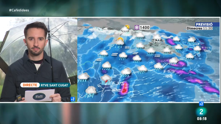 El temps - Dimecres de forts aiguats i pluja abundant al sud de Catalunya