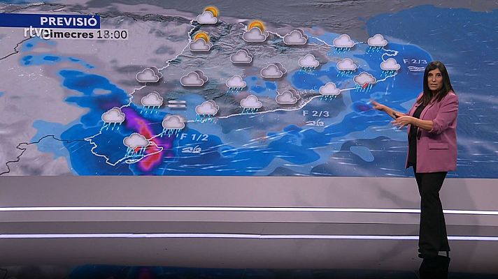 El temps - Pluja intensa i abundant al sud, neu al Pirineu i fred arreu