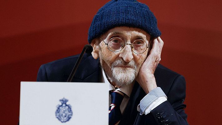 Telediario 1 - Álvaro Pombo agradece el dinero del Cervantes porque "es lo último que voy a ganar un poco sólido"