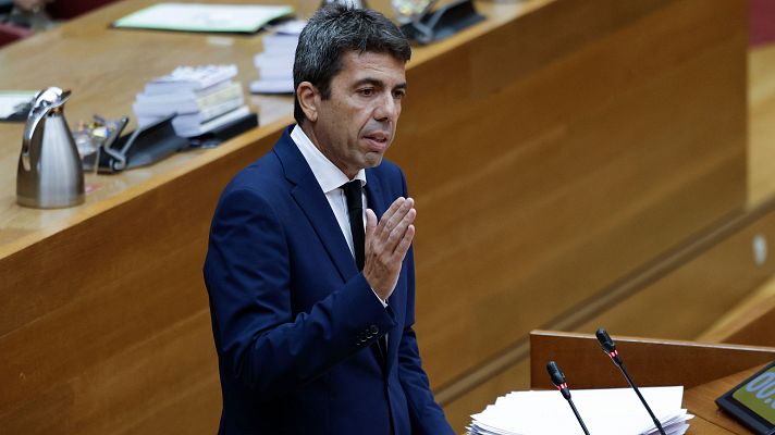 Telediario 1 - Mazón pide disculpas por su gestión de la DANA pero señala al Gobierno central