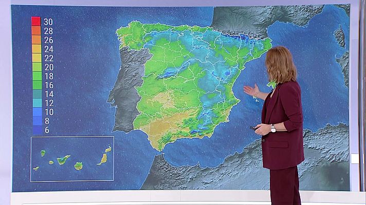 Precipitaciones fuertes o persistentes en sistema Central occidental y con tormenta en Huelva y litoral de Cádiz