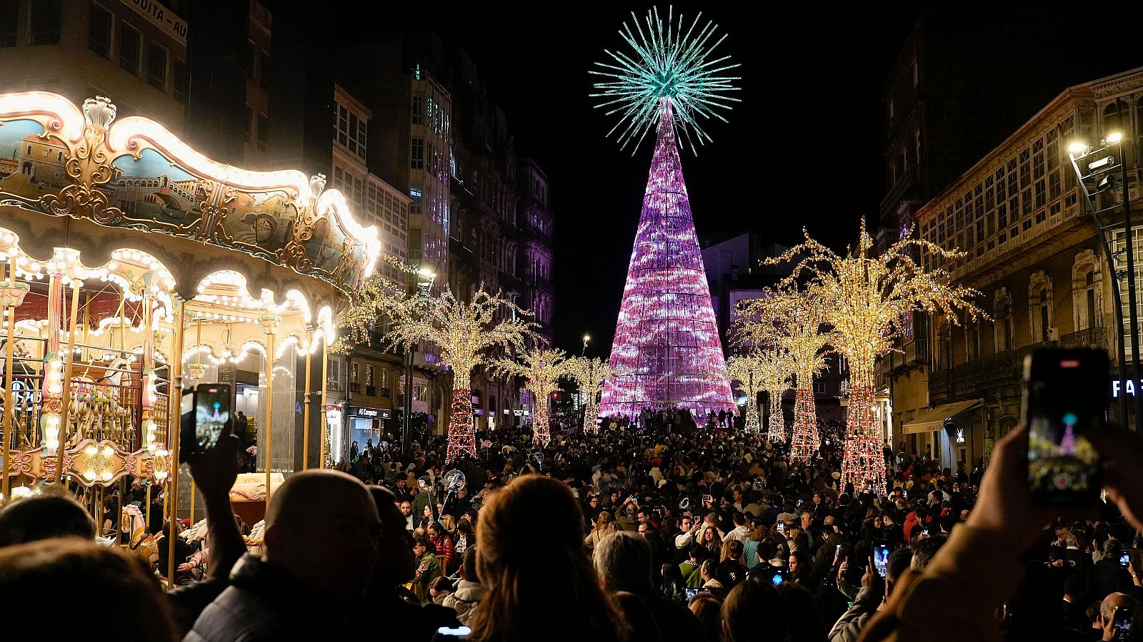 Vigo enciende sus luces de Navidad