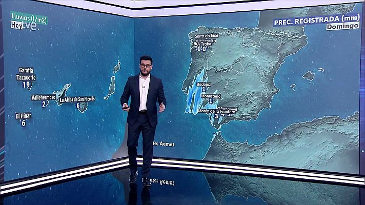 Chubascos acompañados de tormenta con probabilidad de llegar a fuertes en las islas Canarias