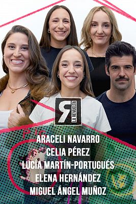 Lucía Martín-Portugués, Araceli Navarro, Celia Pérez y Elena Hernández, y Miguel Ángel Muñoz