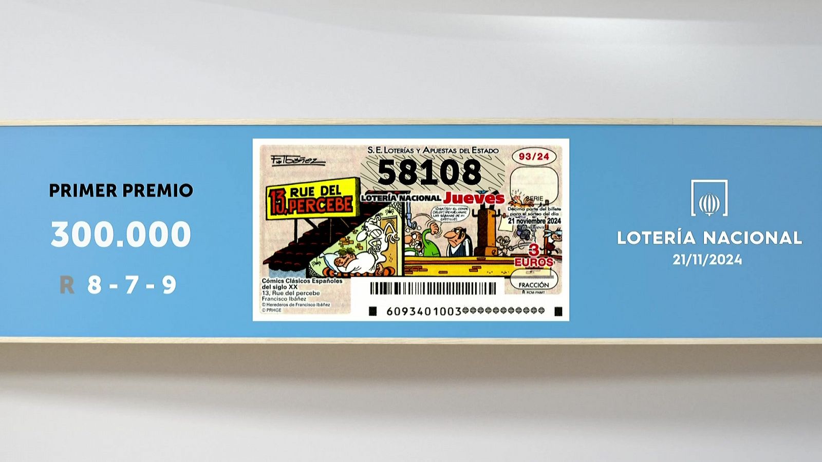 Sorteo de la Lotería Nacional del 21/11/2024 - Ver ahora