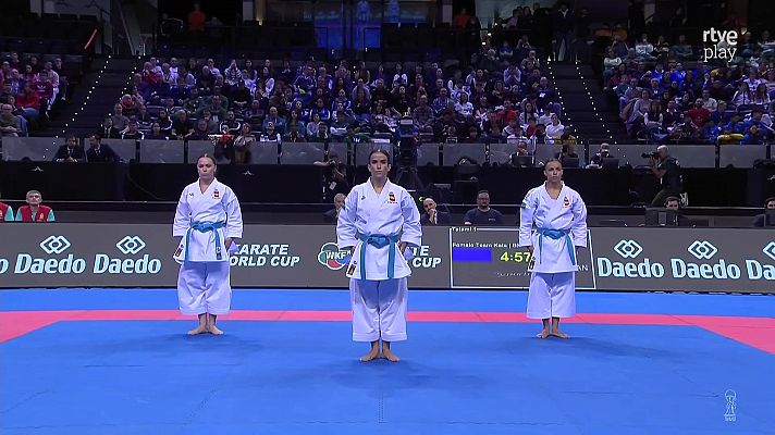 España gana el bronce mundial de kata femenino por equipos