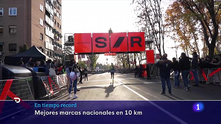 Telediario Fin de Semana - Mechaal y Marta Pérez baten el récord español de 10k en Madrid