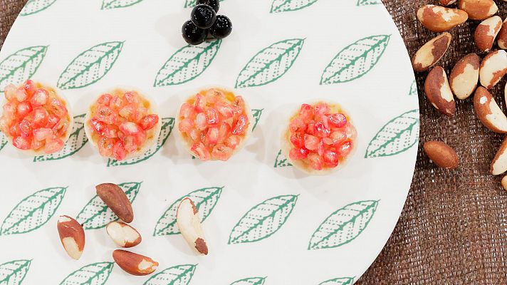 Saber vivir - Cremosas pastelitos con nuez de brasil y granada