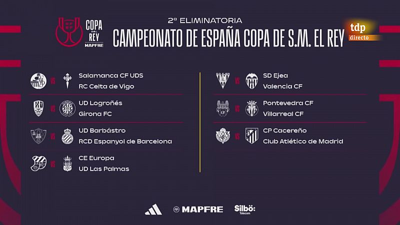 Copa del Rey: cruces y calendario en la segunda ronda - Copa del Rey | Ver
