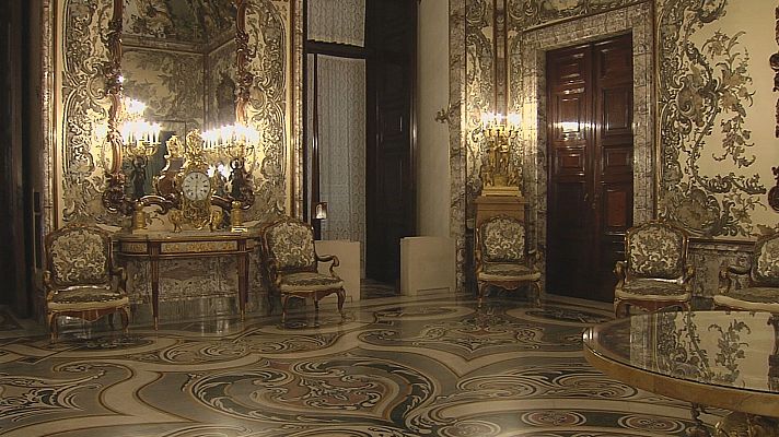 Telediario 1 - Así es el Salón Gasparini: escenario del retrato de los reyes