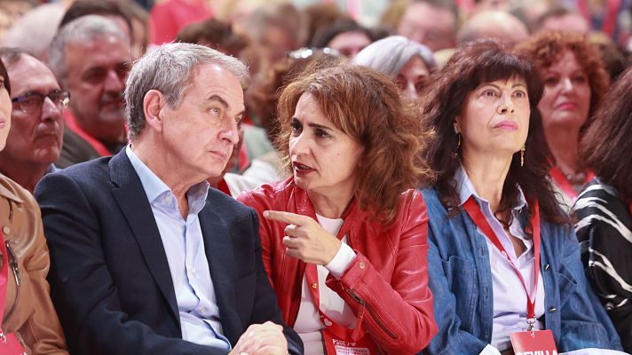 Telediario 2 - El PSOE sube el tono contra el PP en el arranque del Congreso y se vuelca en su apoyo a Sánchez