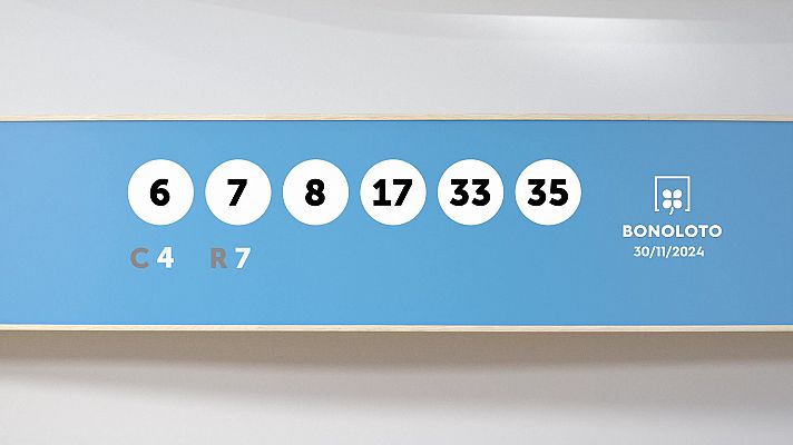 SELAE - Sorteo de la Lotería Bonoloto del 30/11/2024