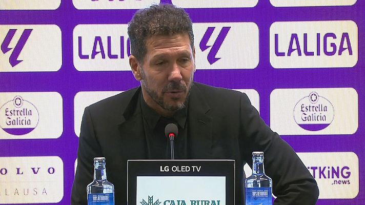 Fútbol - Simeone: "Fue lindo el aplauso de la gente del Valladolid al gol de Griezmann"