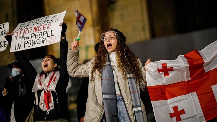 Quinto día de protestas en Georgia: piden seguir negociando para entrar en la UE