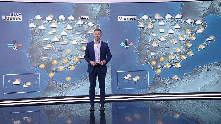 El tiempo - Las máximas descenderán, más en el Cantábrico, y con aumentos en la fachada oriental y Baleares