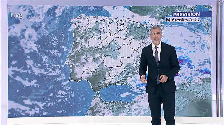 El tiempo - Viento fuerte y/o rachas muy fuertes del noroeste en el Cantábrico, bajo Ebro, Baleares y en el Ampurdán