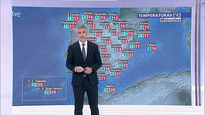 El tiempo - Chubascos fuertes en el litoral cantábrico, nordeste de Cataluña, litoral de Castellón y Baleares