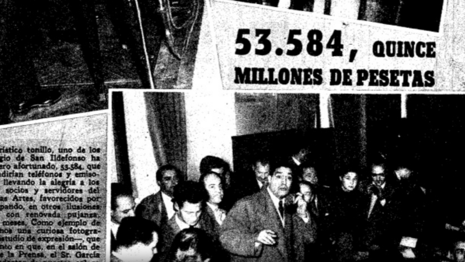 1954: el Gordo de la Lotería de Navidad fue el 53584 | Ver