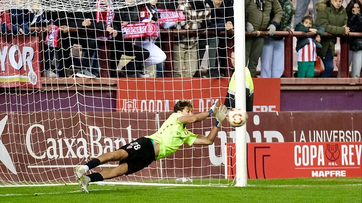 Pol Arnau, héroe para el Logroñés en una de las dos sorpresas de la segunda ronda de la Copa del Rey