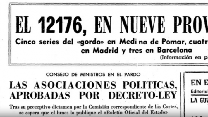 1974: el Gordo de la Lotería de Navidad fue el 12176