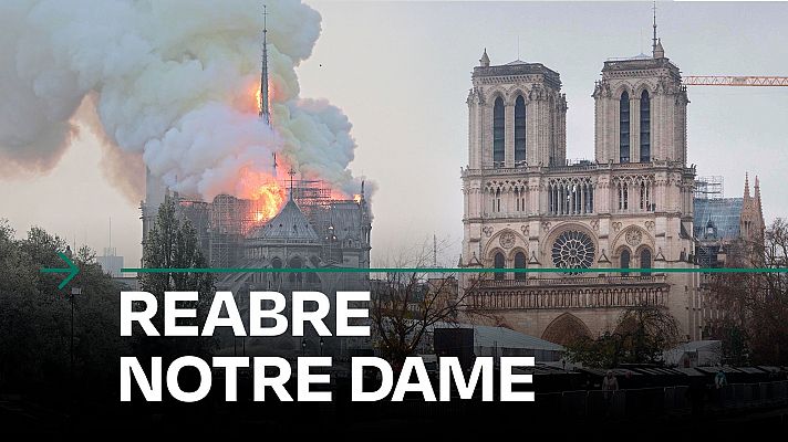 Cronología del incendio de Notre Dame y la reconstrucción hasta su apertura