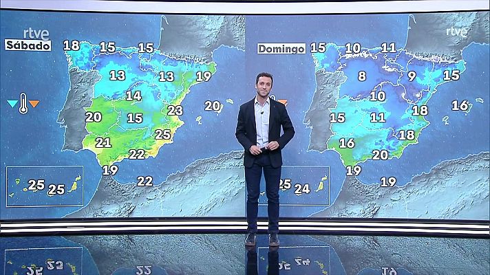 Máximas aumentan de forma prácticamente generalizada, notablemente en puntos del Cantábrico y sistema Ibérico