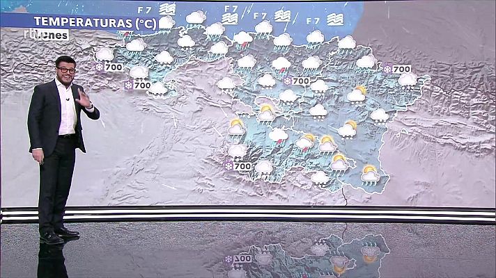 El tiempo - Nevadas moderadas y localmente fuertes con acumulados significativos en Pirineos y cordillera Cantábrica