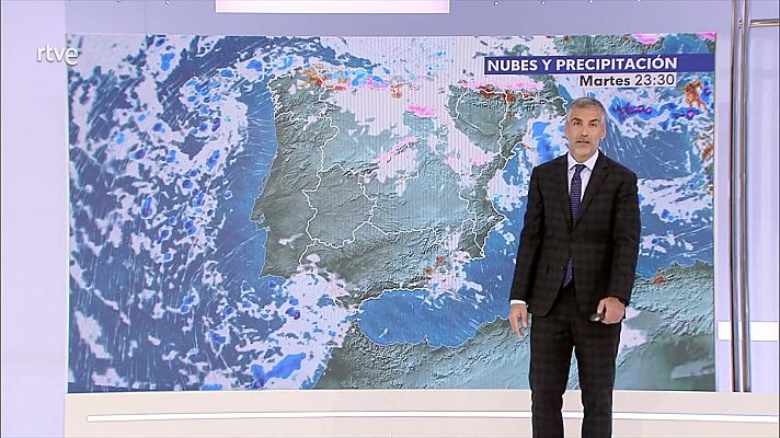 El tiempo - Lluvias persistentes en el Cantábrico oriental y en zonas bajas de los Pirineos