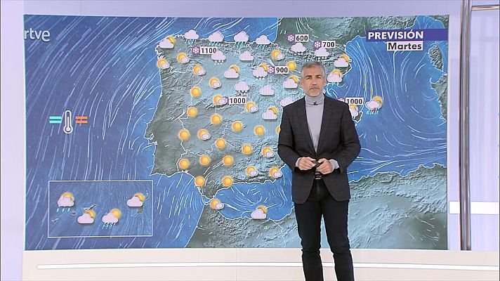 Chubascos localmente fuertes en litorales de Barcelona y en Mallorca