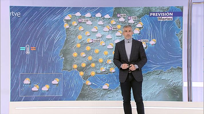 El tiempo - Chubascos localmente fuertes en litorales de Barcelona y en Mallorca