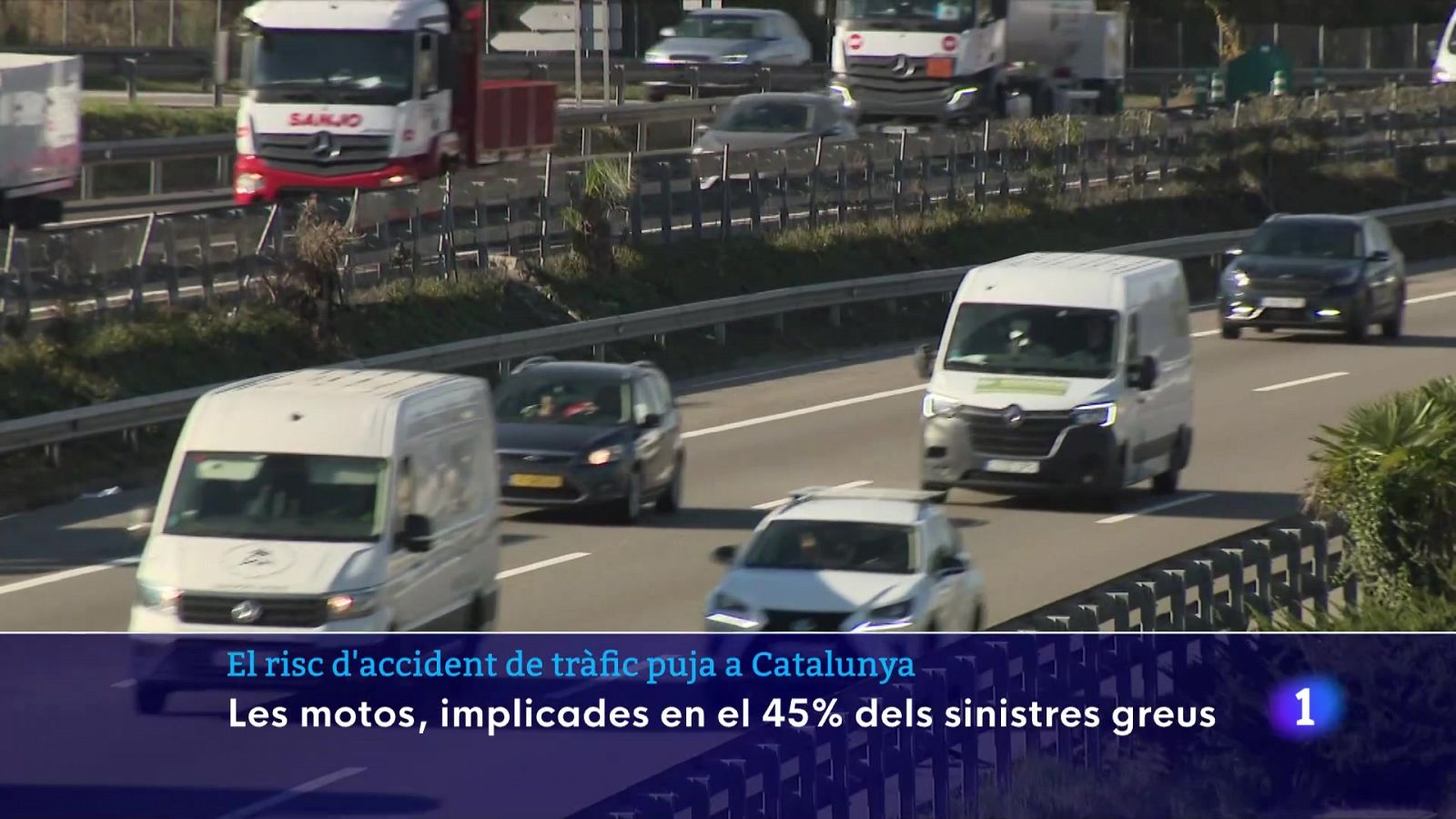 El risc d'accident de trànsit puja a Catalunya