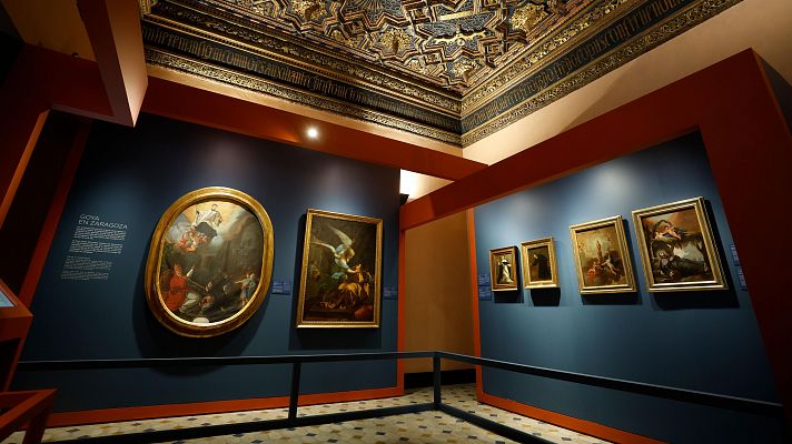 Sesenta obras de Goya son trasladadas al Palacio de Aljafería, en Zaragoza