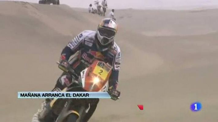 Telediario 1 - Todo a punto para el Rally Dakar 2013