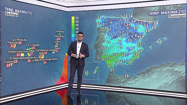 Intervalos fuertes con rachas muy fuertes en las islas Canarias