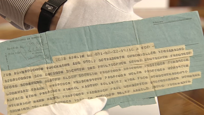  - Descubren un telegrama de Albert Einstein mostrando su apoyo a Miguel de Unamuno un siglo después de su destierro